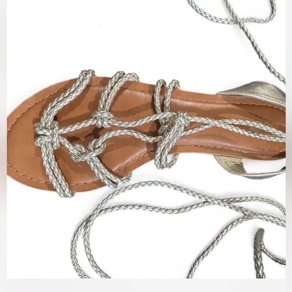 Mossimo Supply Co Silver Gladiator Sandals - Picture 7 of 8